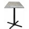 Holland Bar Stool Co 42" Tall In/Outdoor All-Season Table, 36" x 36" Square Greystone Top OD211-3042BWOD36SQGryStn - alternate 1